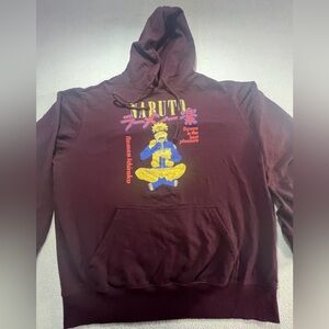 Vintage 2002 Naruto Ramen Chiraku Maroon Hoodie Men’s Large
